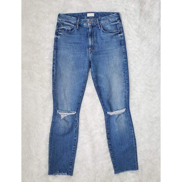 Mother High Waisted Looker Ankle Fray Jeans 26 / 2 - Picture 3 of 12